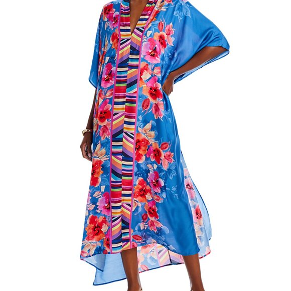 nwt Johnny Was Summer Days Cover-Up Caftan - L/XL